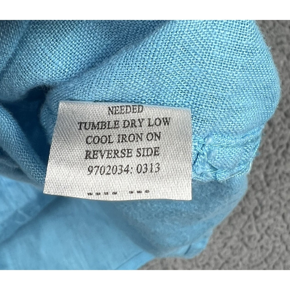 Bruno New York Linen Shirt Mens Extra Large Short Sleeve Button Up Blue Casual - Picture 5 of 8